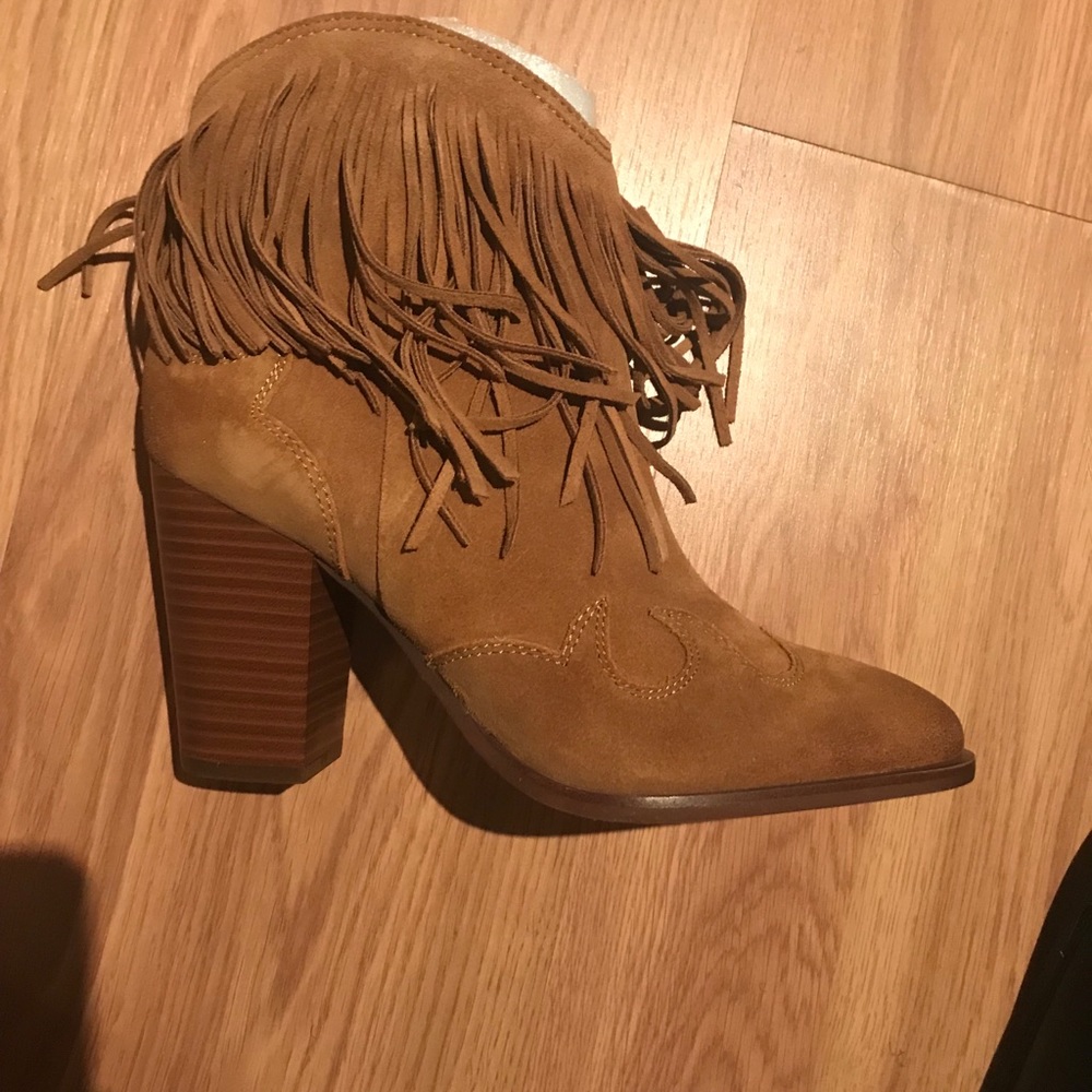 Cognac Suede Boot Brand New - Picture 2 of 3